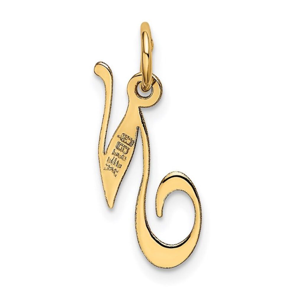 Kazi Luxury 14k Yellow Gold Small Fancy Script Le… - image 3